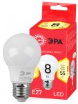 33043 Лампа светодиодная ECO LED A55-8W-827-E27 640 лм теплая ЭРА