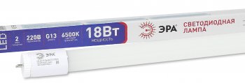 35762 Лампа светодиодная LED T8-18W-865-G13-1200mm 1638 лм трубка стекл, пов. холодный ЭРА
