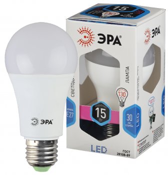 31384 Лампа светодиодная LED A60-15W-840-E27 1200 лм нейтральный ЭРА