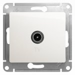 33820 Розетка телевизионная TV одиночная 1DB перламутр в рамку GLOSSA GSL000691