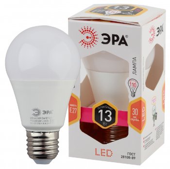 33463 Лампа светодиодная LED A60-13W-827-E27 1040 лм теплый ЭРА