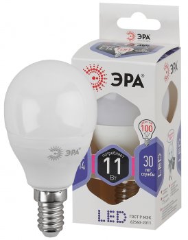 34224 Лампа светодиодная LED P45-11W-860-E14 880 лм холодный ЭРА