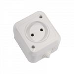 3187 Розетка без заземления белая IP44 Makel 18306