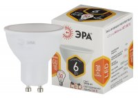 31228 Лампа светодиодная LED MR16-6W-827-GU10 480 лм телый ЭРА