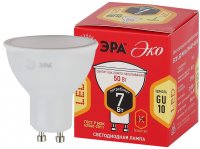 31227 Лампа светодиодная ECO LED MR16-7W-827-GU10 560 лм теплый ЭРА