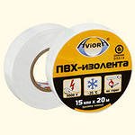 14912 Изолента ПВХ белая 15мм 20м Aviora 305-060