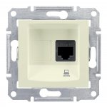 25416 Розетка компьютерная RJ45 категория 5е в рамку кремовый Sedna SDN4300147