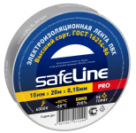 39320 Изолента ПВХ серо-стальная 15мм 20м Safeline 11940