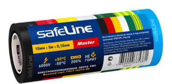 1324 Изолента ПВХ набор 7 цветов 15мм 5м Safeline Master 22899