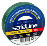 39321 Изолента ПВХ зеленая 15мм 20м Safeline 9364