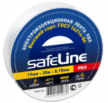 28909 Изолента ПВХ белая 19мм 25м Safeline 9373