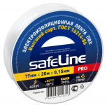 35578 Изолента ПВХ белая 19мм 20м Safeline 9369