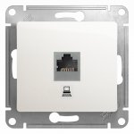 33822 Розетка компьютерная RJ45 категория 5E перламутр в рамку GLOSSA SE