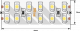 28773 Лента светодиодная стандарт 3528 240 LED/м 19, 2 Вт/м 24В IP20 Холодный белый