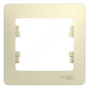 29298 Рамка 1 пост кремовый GLOSSA