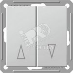 23037 Выключатель двухклавишный с механический блокировкой для жалюзи механизм белый W59