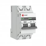 38895 Выключатель автоматический 2P 4А (C) 4, 5kA ВА 47-63 EKF PROxima