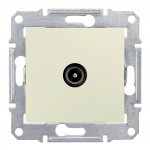 25413 Розетка телевизионная TV оконечная 1дБ в рамку кремовый Sedna SDN3201647
