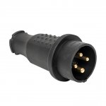 39289 Вилка прямая каучуковая 380В, 3P+PE, 32A, IP44 EKF PROxima