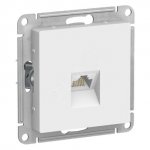 38569 ATLASDESIGN РОЗЕТКА компьютерная RJ45, кат. 6A, механизм, БЕЛЫЙ
