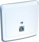 10542 Розетка компьютерная RJ45 категория 5 белая ЭТЮД KOMC-001B