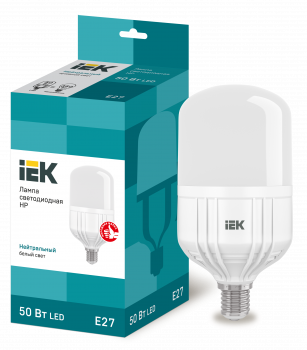 37457 Лампа светодиодная HP 50Вт 230В 4000К E27 IEK