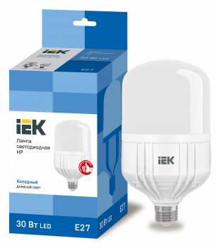 35763 Лампа светодиодная HP 30Вт 230В 6500К E27 IEK