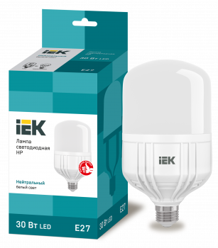 36922 Лампа светодиодная HP 30Вт 230В 4000К E27 IEK