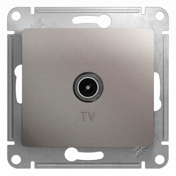 33839 Розетка TV оконечная 1DB механизм платина GLOSSA GSL001291