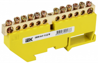 33250 Шина PE "земля" на DIN-изоляторе ШНИ-6х9-12-Д-Ж IEK
