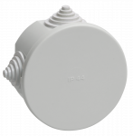 36988 Коробка распаячная КМ41237 для открытой проводки d75х40мм IP44 (RAL 7035, 4 гермоввода) IEK