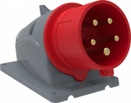 37556 Вилка стационарная ССИ-525 32А-6ч/200/346-240/415В 3Р+РЕ+N IP44 MAGNUM IEK