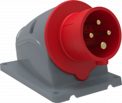38151 Вилка стационарная ССИ-514 16А-6ч/380-415В 3Р+РЕ IP44 MAGNUM IEK