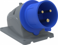 38153 Вилка стационарная ССИ-523 32А-6ч/200-250В 2P+PE IP44 MAGNUM IEK