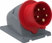 38152 Вилка стационарная ССИ-515 16А-6ч/200/346-240/415В 3Р+РЕ+N IP44 MAGNUM IEK