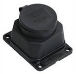 27764 Розетка настенная РБ13-1-0м с защитной крышкой IP44 ОМЕГА IEK