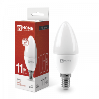 40297 Лампа светодиодная LED-СВЕЧА-VC 11Вт 230В Е14 4000К 1050Лм IN HOME