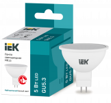 33001 Лампа светодиодная MR16 софит 5Вт 230В 4000К GU5.3 IEK
