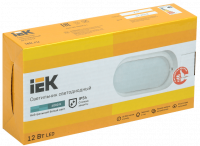 41162 Светильник светодиодный ДПО 4012 12Вт 4000K IP54 овал белый IEK