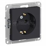 37390 Розетка ATLASDESIGN с заземлением 16А механизм карбон SE