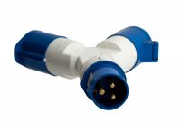 23956 Розетка двухлучевая 1012 2Р+РЕ 16А 220В IP44 EKF PROxima