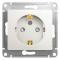 33817 Розетка 1-м СП Glossa 16А IP20 с заземл. защ. шторки механизм перламутр. SE