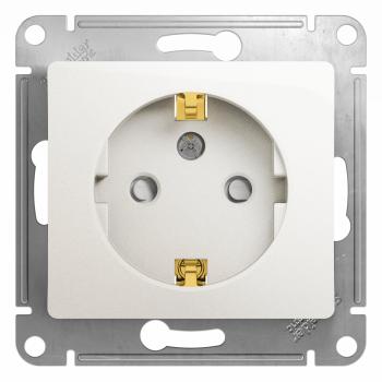 33817 Розетка 1-м СП Glossa 16А IP20 с заземл. защ. шторки механизм перламутр. SE