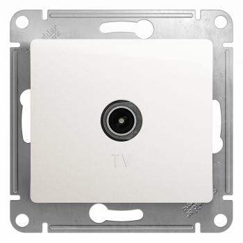33820 Розетка телевизионная одиночная TV 1-м СП Glossa 1дБ механизм перламутр SE
