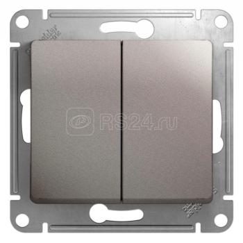 33836 Выключатель 2-кл. СП Glossa 10А IP20 (сх. 5) 10AX механизм платина SE