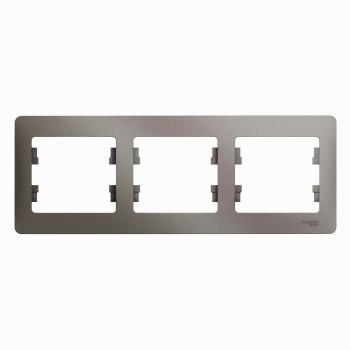 33844 Рамка 3-м Glossa горизонт. платина SE