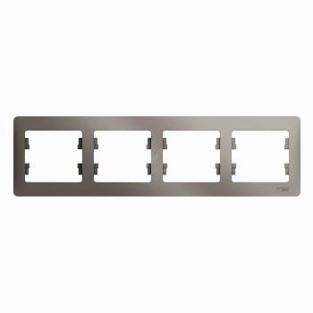33845 Рамка 4-м Glossa горизонт. платина SE