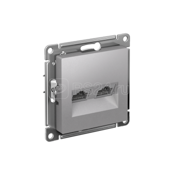 40333 Розетка компьютерная 2-м AtlasDesign RJ45 кат.5E механизм алюм. SE