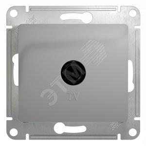34006 Розетка телевизионная оконечная TV 1-м СП Glossa 1дБ механизм алюминий SE
