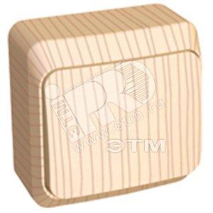 35332 Выключатель 1-кл. ОП Этюд Дача 10А IP20 сосна SE